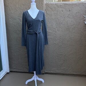 White House Black Market Gray Wrap Sheath Dress